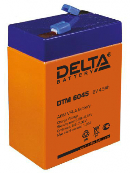 Аккумулятор  6v-4.5 А/ч Delta HR 6-4.5 А/ч AGM