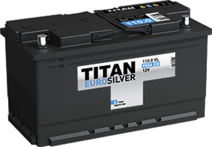 Аккумулятор  TITAN Euro silver 6СТ-110.0 VL