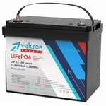 Аккумулятор VEKTOR LFP 12,8-100 Smart BMS 100A  (Bluetooth 4.0)
