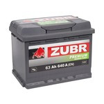 Аккумулятор ZUBR PREMIUM 6СТ-63 А/ч прямая полярность.