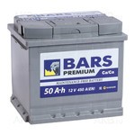 Аккумулятор BARS PREMIUM 6СТ-50 обратная полярность кубик