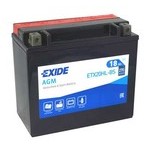 Аккумулятор 12V - 18 А/ч EXIDE AGM YTX20HL-BS