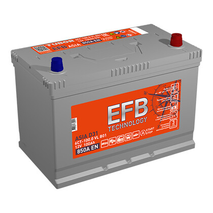 Аккумулятор TUBOR Asia EFB - 100.0 VL
