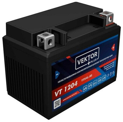 Аккумулятор Vector VT1204 -  4 А/ч AGM YTX4L-BS
