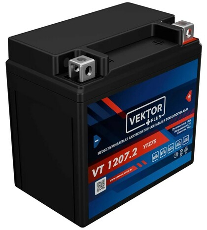 Аккумулятор Vector VT1207.2 -  7 А/ч AGM YTZ7S