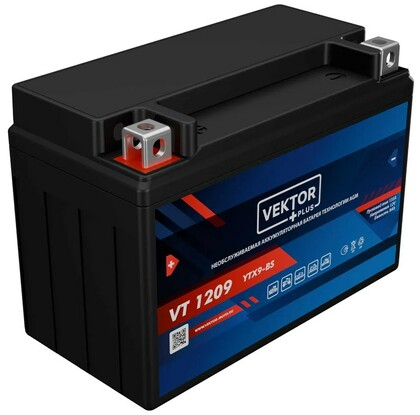 Аккумулятор Vector VT1209 -  9 А/ч AGM YTX9-BS