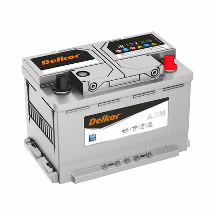 Аккумулятор DELKOR AGM 70 А/Ч обратная полярность (LN3.0)