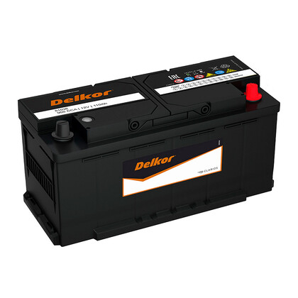 Аккумулятор DELKOR 110 А/Ч обратная полярность (L6.0, 61038)