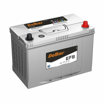 Аккумулятор DELKOR EFB 80 А/Ч обратная полярность (130D26L)
