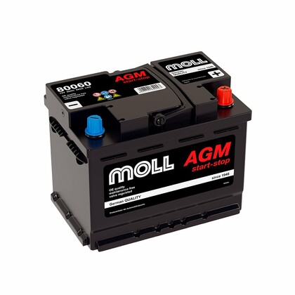 Аккумулятор MOLL AGM 60 А/Ч обратная полярность (L2.0, 80060)