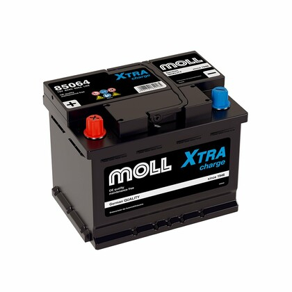 Аккумулятор MOLL XTRA CHARGE 64 А/Ч прямая полярность (L2.1, 85064)