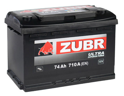 Аккумулятор ZUBR ULTRA 6СТ-74 А/ч пр.пол.низкий