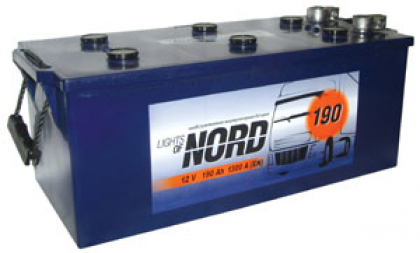Аккумулятор 6 СТ- 190 Lights of Nord 190А3 п.п.а/ч болт