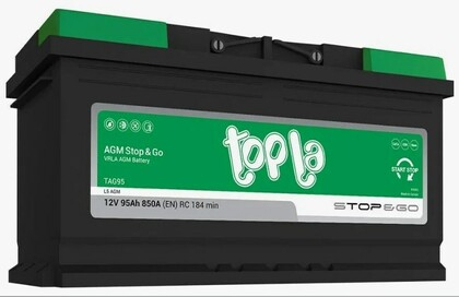 Аккумулятор 6СТ-95 TOPLA  AGM 95 А/ч о.п.Stop&Go