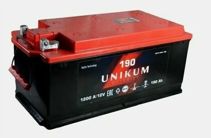 Аккумулятор UNIKUM 6СТ-190 под болт