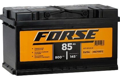Аккумулятор FORSE 85 А/ч обратная полярность низкий