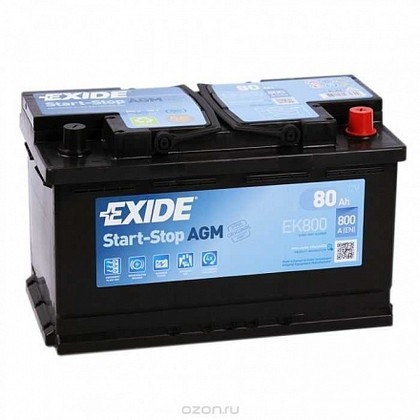 Аккумулятор Exide START-STOP 80Ah 800A о.п.