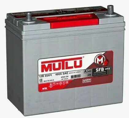 Аккумулятор 6 СТ- 55 Mutlu Silver ASIA о.п.