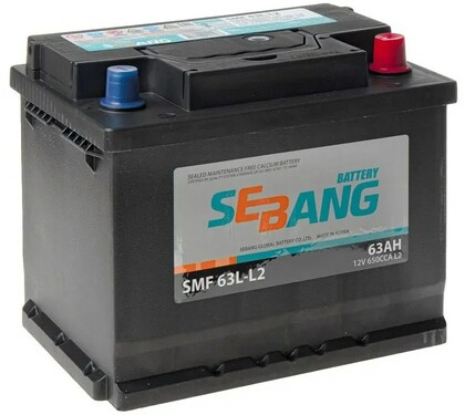 Аккумулятор Sebang 6СТ-63 а/ч обратная полярность