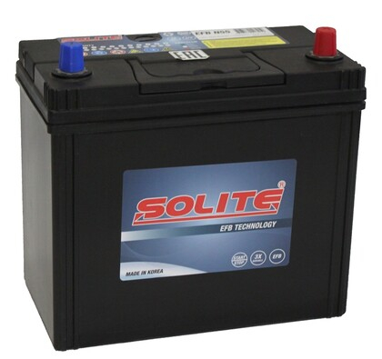 Аккумулятор  Solite 50 Ам EFB Азия о.п. N55  яп.кл. н.креп.