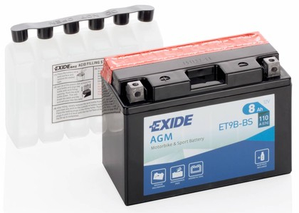 Аккумулятор  12V -  8 А/ч  EXIDE AGM ET9B-BS