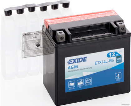 Аккумулятор  12V - 12 А/ч EXIDE AGM ETX14L-BS