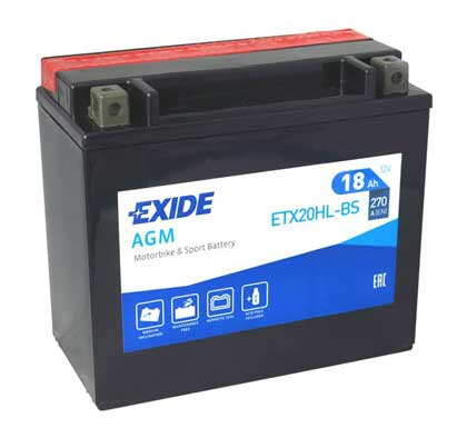 Аккумулятор 12V - 18 А/ч EXIDE AGM YTX20HL-BS