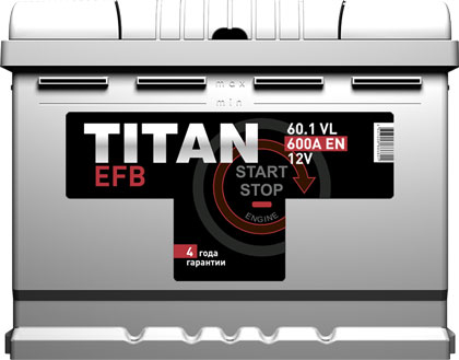 Аккумулятор  TITAN EFB 6СТ-60.1 VL