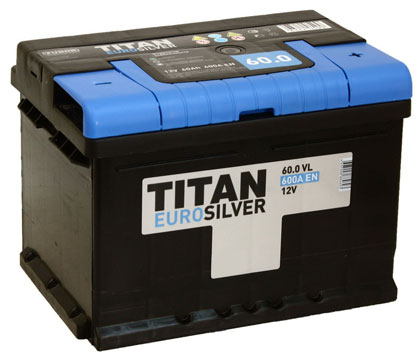 Аккумулятор  TITAN Euro silver 6СТ-60.0 VL