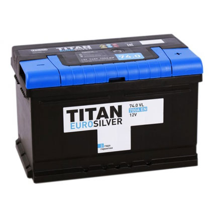 Аккумулятор  TITAN Euro silver 6СТ-74.0 VL