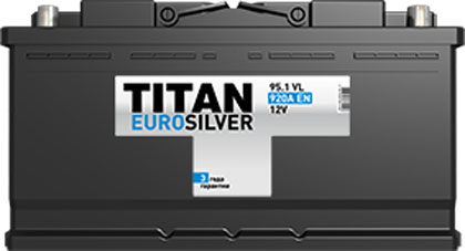 Аккумулятор  TITAN Euro silver 6СТ-95.1 VL