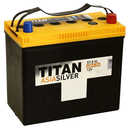 Аккумулятор  TITAN Asia Silver 6СТ-57.0 VL