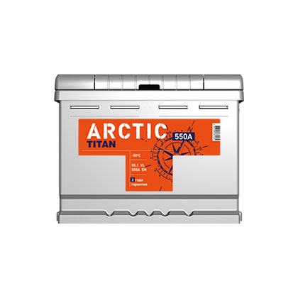 Аккумулятор  TITAN ARCTIC Silver 6СТ-55.1 VL