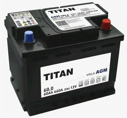 Аккумулятор  TITAN AGM 6СТ-60.0 VRLA