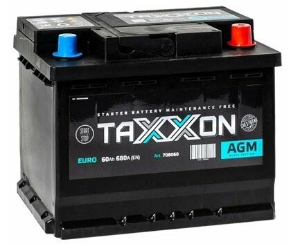 Аккумулятор TAXXON AGM EURO 60ah R+