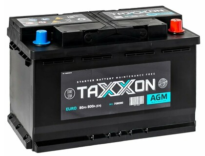 Аккумулятор TAXXON AGM EURO 80ah R+
